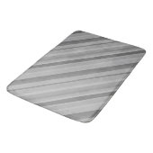 Grijze diagonale strepen badmat (Gekanteld)