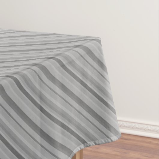 Grijze diagonale strepen tafelkleed (Voorbeeld)