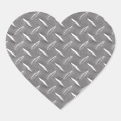 Grijze diamantBord Hart Sticker (Voorkant)