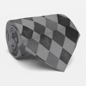 Grijze diamanten stropdas (Opgerold)