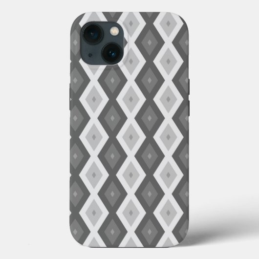 Grijze diamantpatroon Hoesje-Mate iPhone ca Case-Mate iPhone Case (Achterkant)
