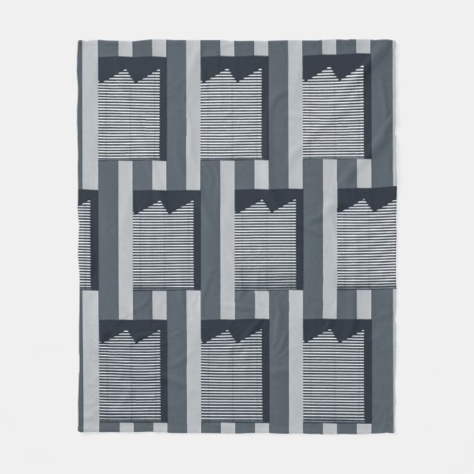 Grijze digitale achtergrond fleece deken (Voorkant)