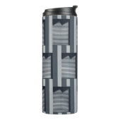 Grijze digitale achtergrond thermosbeker (Gedraaid links)