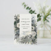 Grijze Distel Landschap Save The Date Postkaart (Staand voorkant)