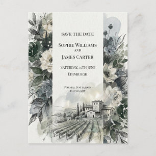Grijze Distel Landschap Save The Date Postkaart