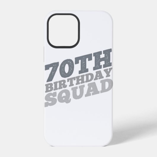 Grijze distressed 70ste verjaardag squad iPhone hoesje (Achterkant)