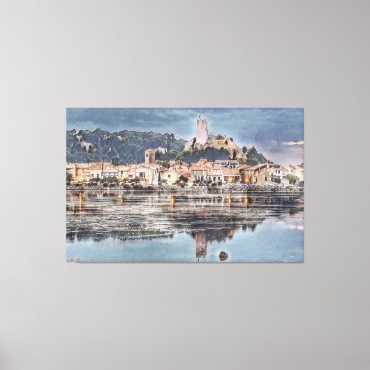 Grijze doek canvas afdruk (Voorkant)