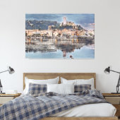 Grijze doek canvas afdruk (Insitu (Slaapkamer))