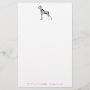 Grijze Doggensilhouette Briefpapier