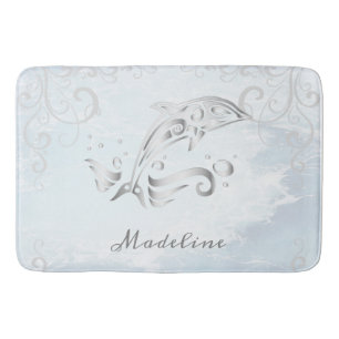 Grijze dolfijn op maat gesneden bath Mat