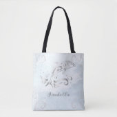 Grijze dolfijn persoonlijke Canvas tas (Voorkant)