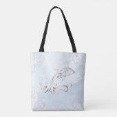 Grijze dolfijn persoonlijke Canvas tas (Achterkant)