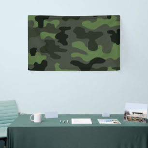 Grijze, donkergroene camouflage nr. 14, mok voor g spandoek