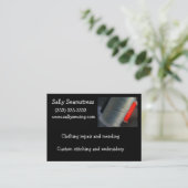 Grijze draad visitekaartje (Staand voorkant)