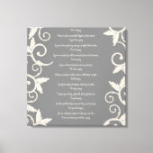 Grijze draai "Hoe dan ook" Verpakte doek Canvas Afdruk (Voorkant)