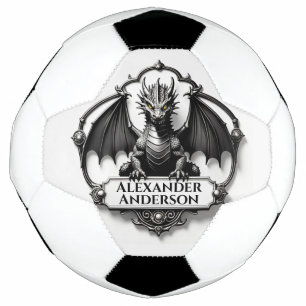 Grijze Draak met Gele Ogen Personaliseer Voetbal