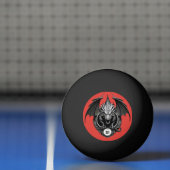 Grijze Draak met Gele Ogen Pingpongbal (Net)