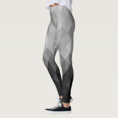 Grijze driehoek geometrische vierkanten ombre patr leggings (Links)