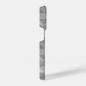 Grijze driehoek geometrische vierkantspatroon Mono iPhone Hoesje (Rechterkant)