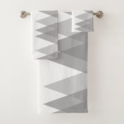 Grijze driehoeken bad handdoek (Insitu)