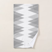 Grijze driehoeken bad handdoek (Handdoek)