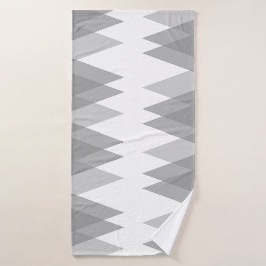 Grijze driehoeken badhanddoek (Badhanddoek)