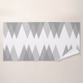 Grijze driehoeken badhanddoek (Badhanddoek)