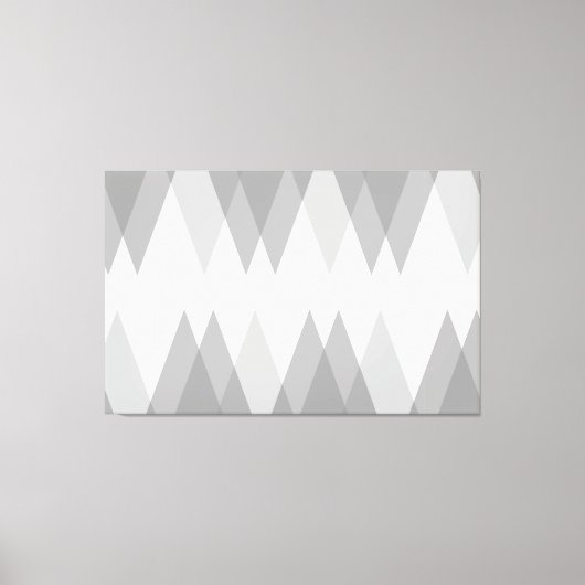 Grijze driehoeken canvas afdruk (Voorkant)