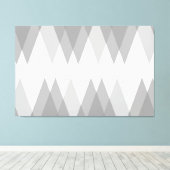 Grijze driehoeken canvas afdruk (Insitu (Houten vloer))