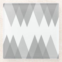 Grijze driehoeken glazen onderzetter
