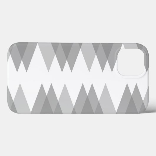 Grijze driehoeken Hoesje-Mate iPhone case (Achterkant (horizontaal))