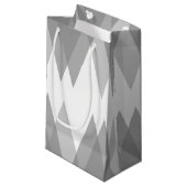 Grijze driehoeken klein cadeauzakje (Voorkant Gekanteld)