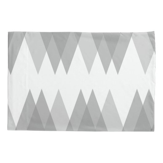 Grijze driehoeken kussensloop (Achterkant)