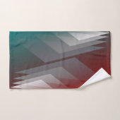 Grijze driehoeken op blauwgroen Bourgogne Bad Handdoek (Handdoek)