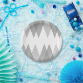 Grijze driehoeken papieren bordje (Feest)