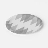 Grijze driehoeken papieren bordje (Gekanteld)