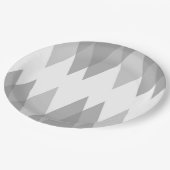 Grijze driehoeken papieren bordje (Gekanteld)