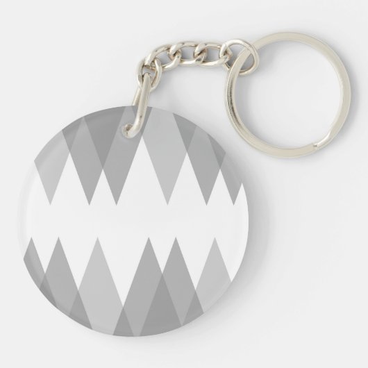 Grijze driehoeken sleutelhanger (Achterkant)