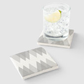 Grijze driehoeken stenen onderzetter (Zijkant)