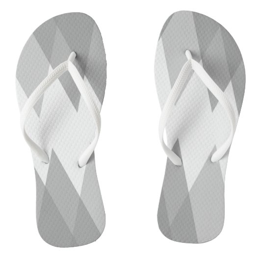 Grijze driehoeken teenslippers (Voetbed)