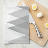 Grijze driehoeken theedoek (Quarter Fold)