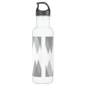 Grijze driehoeken waterfles  (Achterkant)