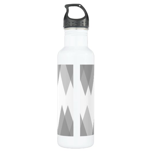 Grijze driehoeken waterfles  (Achterkant)