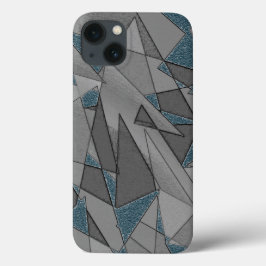Grijze driehoeksnede met ruwe, donkerblauwe stukke Case-Mate iPhone case