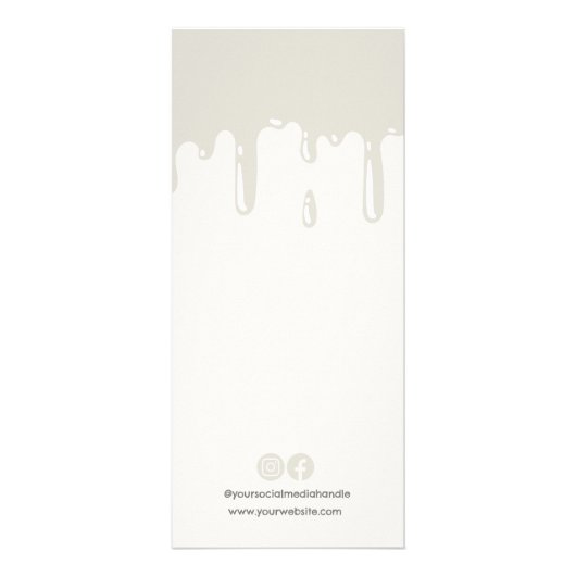 Grijze Drip Menu Bakkerij prijslijst (Achterkant)