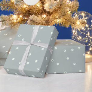 Grijze dubbele Stippen Cadeaupapier