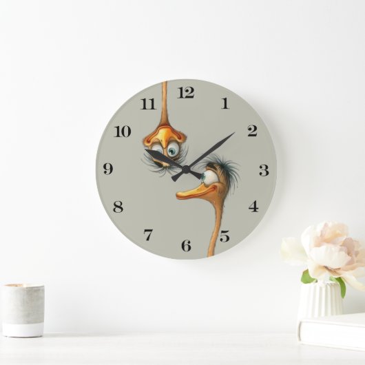 Grijze Duck Wall Clock Grote Klok (Huis)