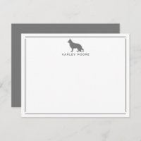 Grijze Duitse herdershond Modern Border Stationery