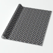 Grijze edelsteen cadeaupapier (Uitgerold)