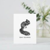 Grijze eekhoorn briefkaart (Staand voorkant)